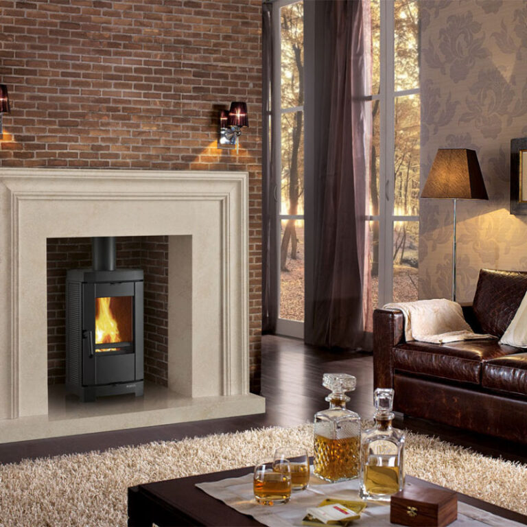 Poêle à bois Brigitta GB Noir Anthracite 5,8 kw