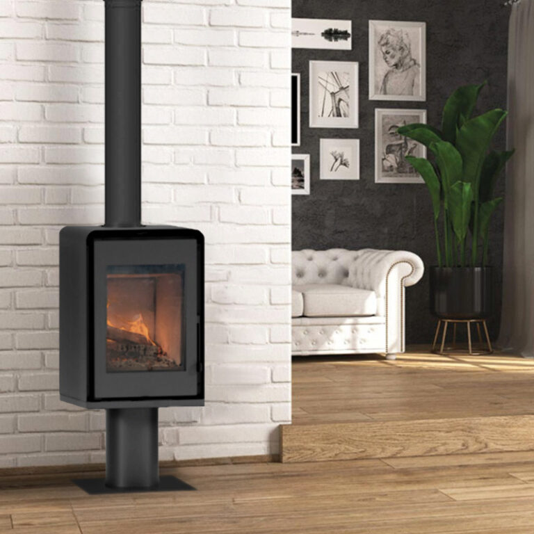 Poêle à bois Domino avec pied 7,5 kw